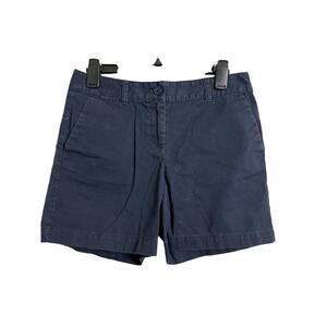Ann Taylor LOFT Chino Shorts Womens 2 Blue 6 Inch Inseam Twill Classic Casual
